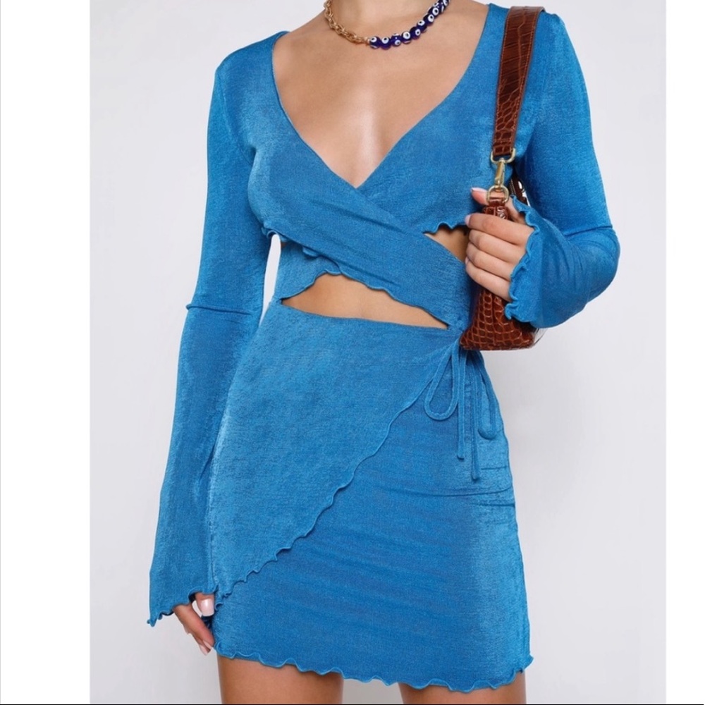 Tiger Mist Sunnie Dress in Shiny Blue